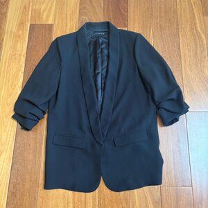 Zara Woman black tuxedo blazer with 3/4 sleeves